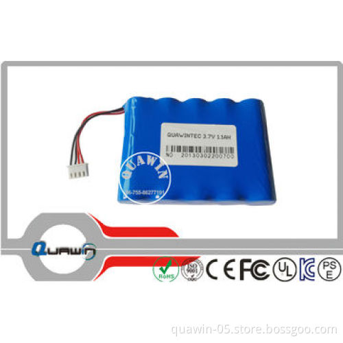 18650 lithium battery pack, 3.7V, 10,200mAh(1S3P)